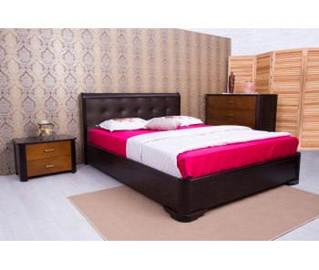 Ліжко Мілена з м'яким узголів'ям квадрати