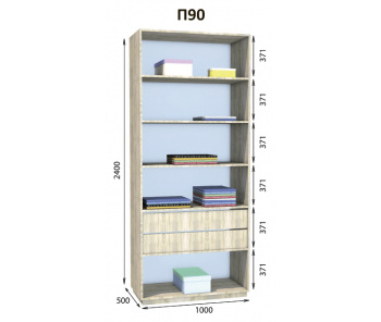 Модуль гардеробної Престо П 90 (1000х500х2400)