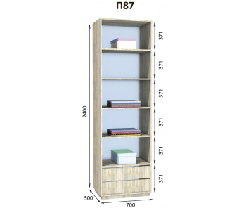 Модуль гардеробной Престо П 87 (700х500х2400)