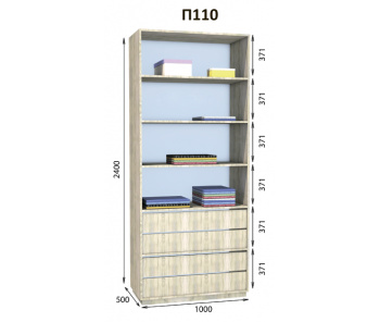 Модуль гардеробної Престо П 110 (1000х500х2400)