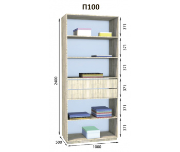 Модуль гардеробної Престо П 100 (1000х500х2400)
