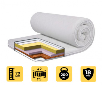 Матрац топер COCOS LUX трикотажний чохол