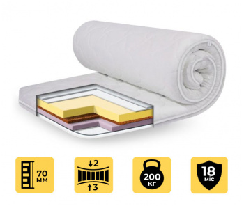 Матрац топер MEMORY-COCOS 3в1 трикотажний чохол