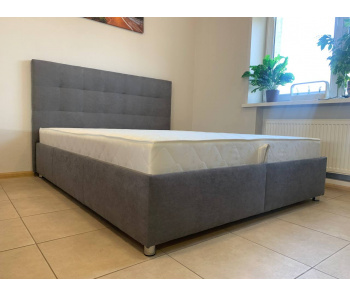 Кровать Лугано без пуговиц с подъёмным механизмом с матрасом